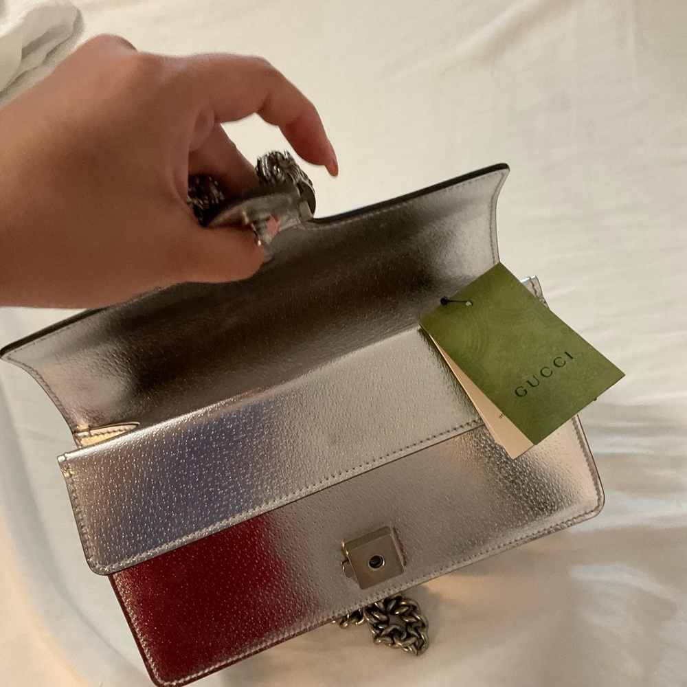 GUCCI pvc Crossbody Bags Metallic Calfskin MM Dionysus Shoulder Bag - Picture 14 of 15